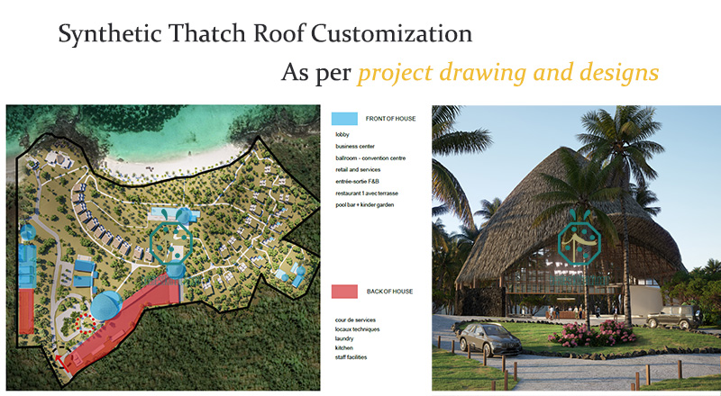Artificial nipa thatch product customization according to your bahay kubo thatch roof project request