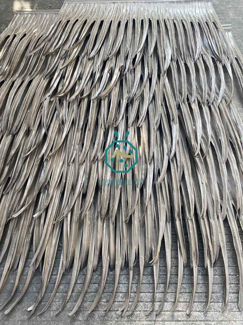 Light grey palm thatch roof