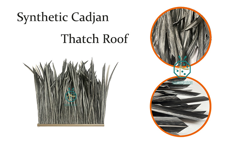 High Quality Synthetic Cadjan Thatch Roof Tiles for Pavilion Construction in Strong UV Area