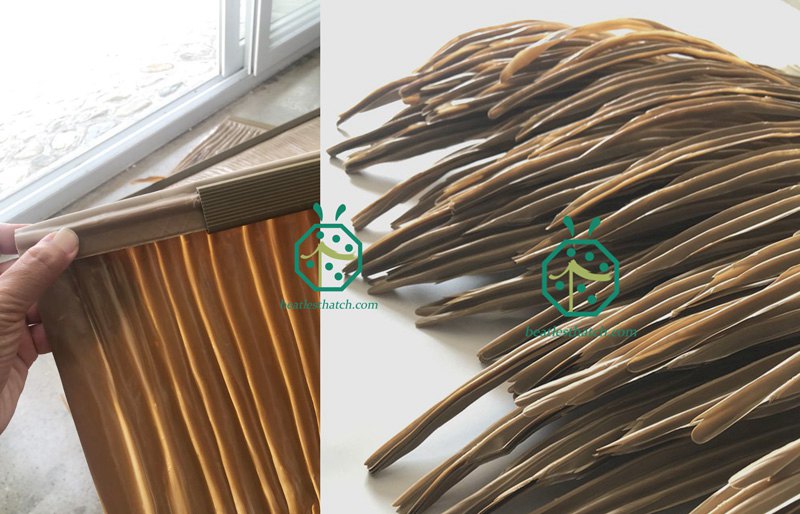 Fire rated palm thatch roof tiles used for various luxury resort hotel in the beach in many ocean countries