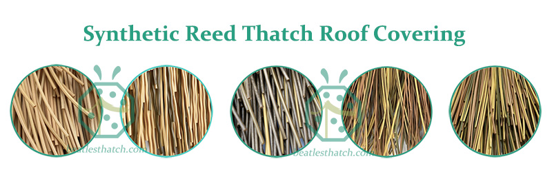 Synthetic reed thatch roof panels for safari park lodge thatch roof designs