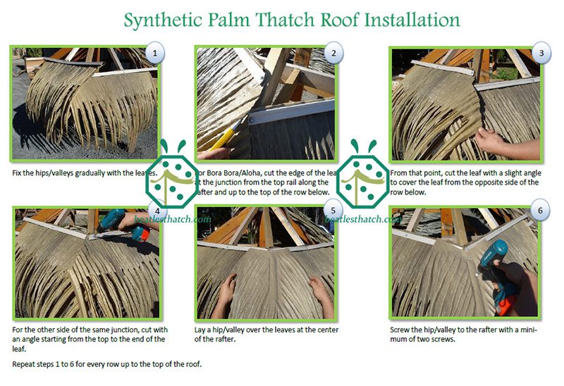 Artificial Waterproof Viva Palm Thatch Roof