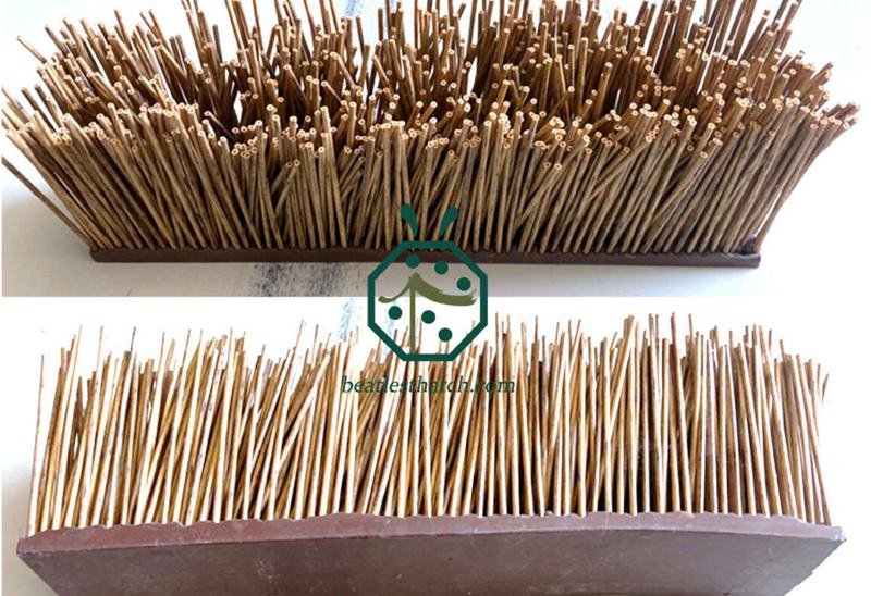 Artificial synthetic thatch roofing materials