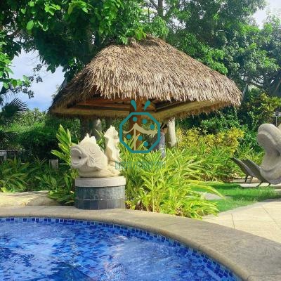 Synthetic Raffia Thatch Roof Covering to Build Great Water Villa Pavilion Guest Room